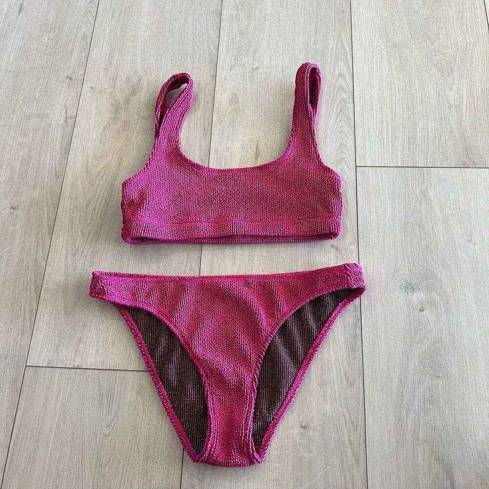 Good American women 2pcs swimsuit top size 1/2 and bottom 3/4